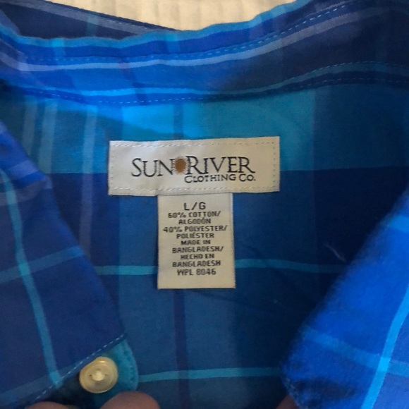 Blue Plaid Button Up - Picture 2 of 2